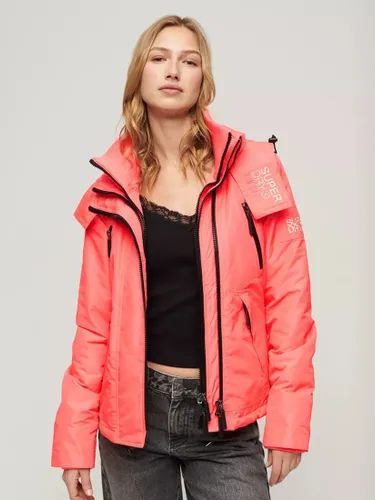 Superdry Hooded Mountain Windbreaker Jacket - Hyper Fire Pink - Female
