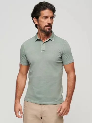 Superdry Jersey Polo Shirt - Sage - Male