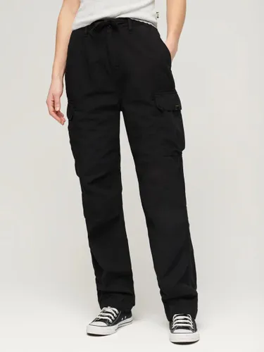 Superdry Low Rise Parachute Cargo Trousers - Black - Female