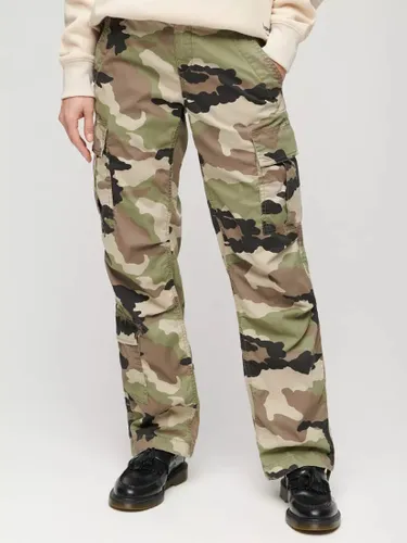 Superdry Low Rise Straight Cargo Trousers - Jacket Camo - Female