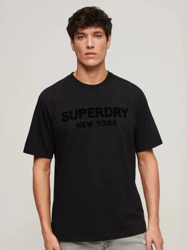 Superdry Luxury Sport Loose T-Shirt - Black - Male