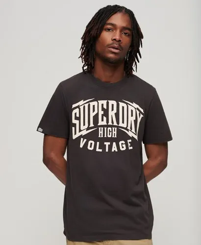 Superdry Men's Blackout Rock Graphic T-Shirt Dark Grey / Carbon Grey