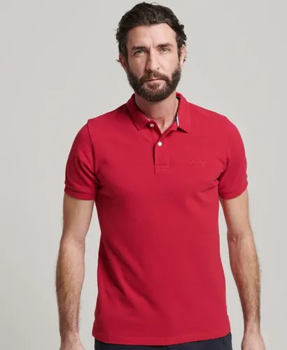 Superdry Men's Classic Pique Polo Shirt Red / Rouge Red