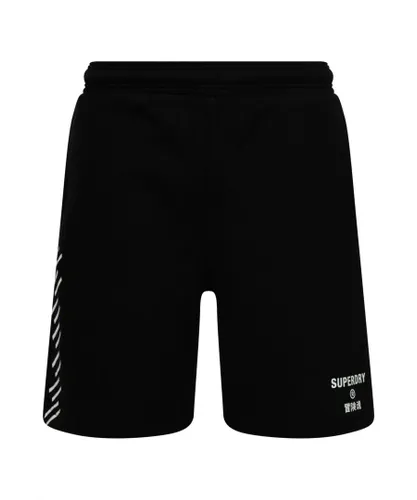 Superdry Mens Code Core Sport Shorts - Black Cotton