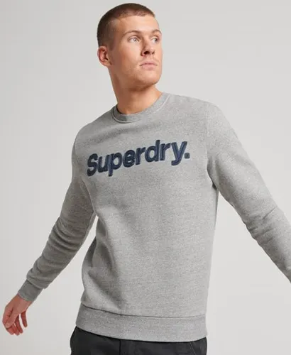 Superdry Men's Core Logo Classic Crew Sweatshirt Grey / Light Grey True Grit