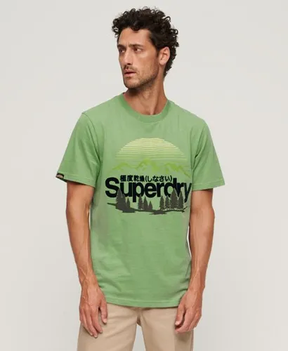 Superdry Men's Core Logo Great Outdoors T-Shirt Green / Winter Mint Marl