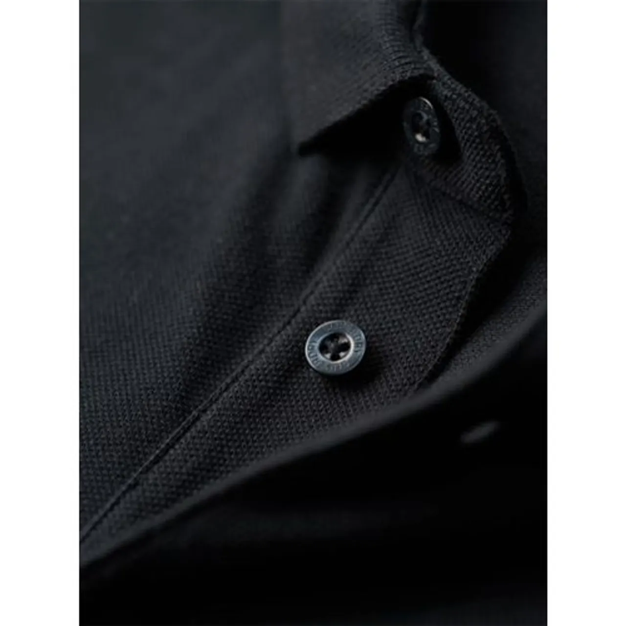 Superdry Mens Eclipse Navy Long Sleeve Cotton Pique Polo Shirt