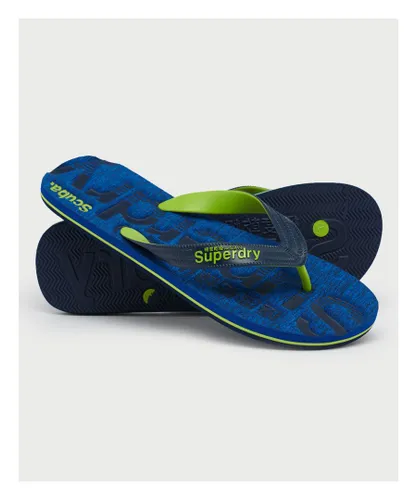 Superdry Mens Essential Logo Flip Flops - Blue