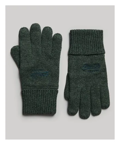 Superdry Mens Essential Plain Gloves - Green - One