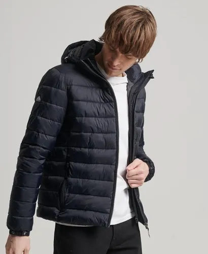 Superdry Men's Hooded Classic Puffer Jacket Navy / Eclipse Navy