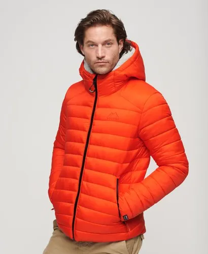 Superdry Men's Hooded Fuji Sport Padded Jacket Orange / Bold Orange