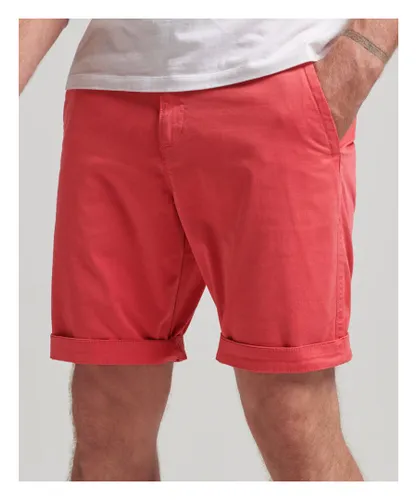 Superdry Mens International Chino Shorts - Pink Cotton