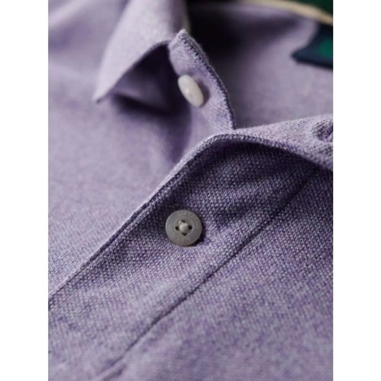 Superdry Mens Iris Purple Marl Classic Pique Polo Shirt