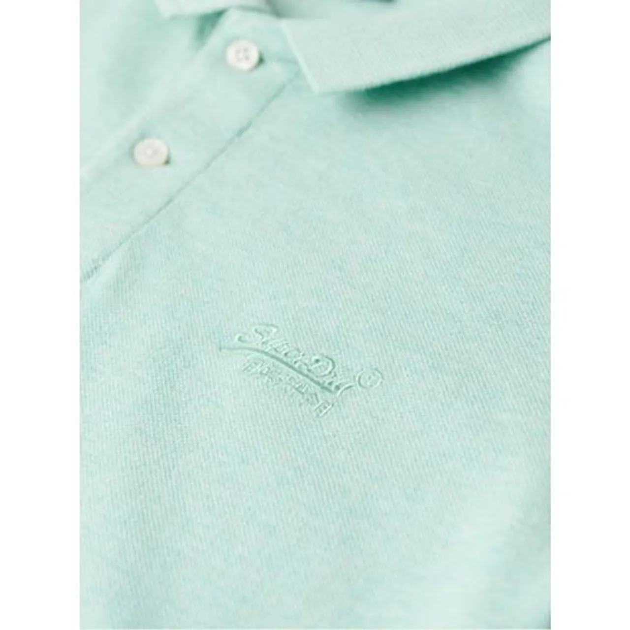 Superdry Mens Light Mint Green Marl Classic Pique Polo Shirt