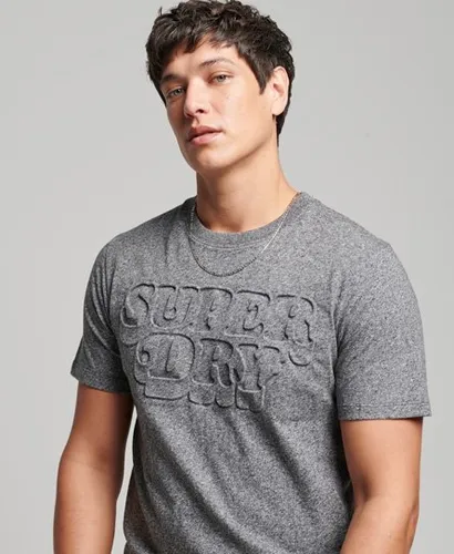Superdry Men's Men's Classic Embossed Cooper T-Shirt, Grey