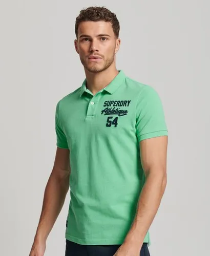 Superdry Men's Men's Classic Embroidered Superstate Polo Shirt, Green