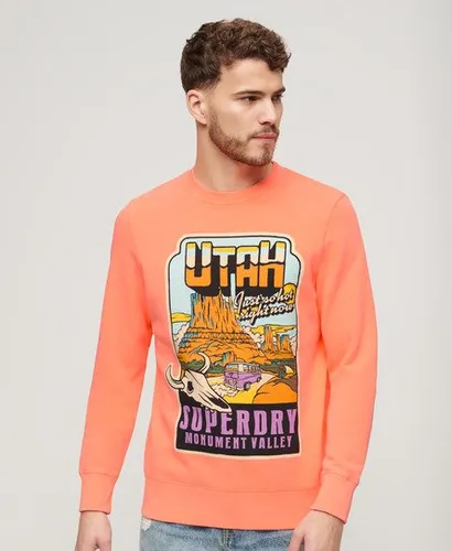 Superdry Men's Neon Travel Loose Sweatshirt Orange / Sunblast Orange
