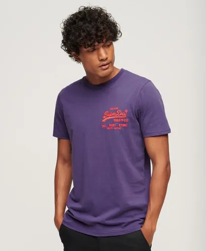 Superdry Men's Neon Vintage Logo T-Shirt Purple / Lex Purple