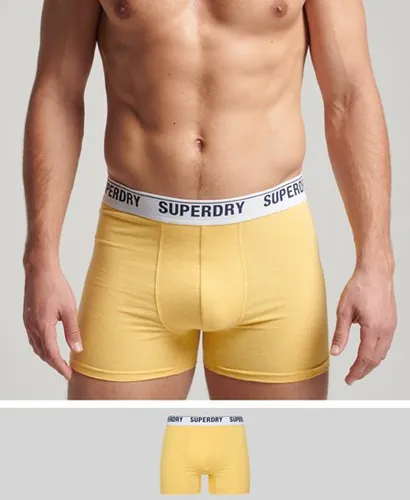 Superdry Men's Organic Cotton Boxers Single Pack Yellow / Nautical Yellow Marl
