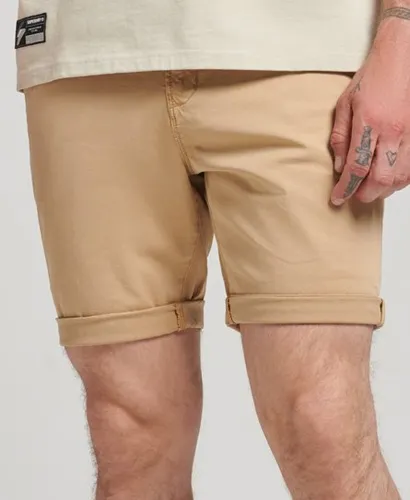 Superdry Men's Organic Cotton Core Chino Shorts Brown / Shaker Beige