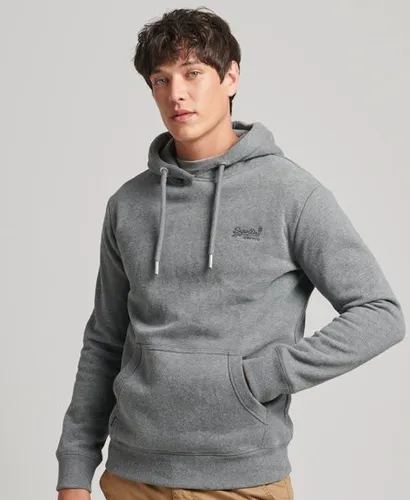 Superdry Men's Organic Cotton Essential Logo Hoodie Grey / Charcoal Grey Marl