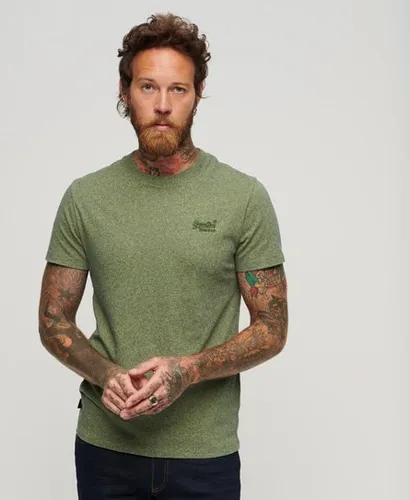 Superdry Men's Organic Cotton Essential Logo T-Shirt Green / Vine Green Marl