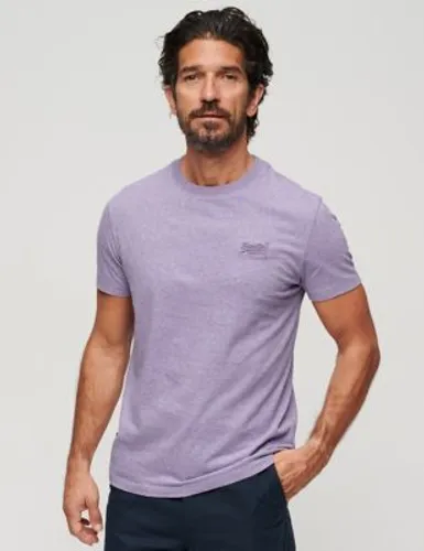 Superdry Mens Organic Cotton T-Shirt - L - Purple, Purple,Yellow,Green,Blue