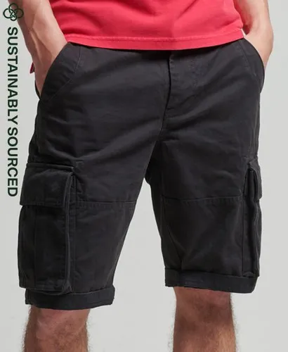 Superdry Men's Organic Cotton Vintage Core Cargo Heavy Shorts Black