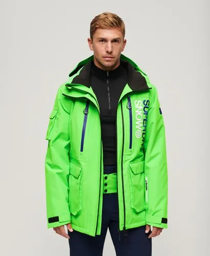 Superdry Men's Sport Ski Ultimate Rescue Jacket Green / Green Punch
