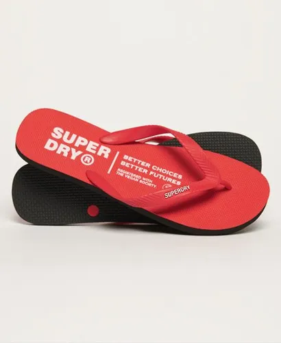 Superdry Men's Studios Flip Flops Red / Risk Red