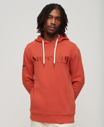 Superdry Men's Terrain Logo Overdyed Hoodie Red / Ketchup