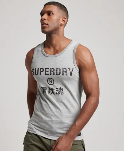Superdry Men's Vintage Corporation Logo Vest Grey / Grey Marl