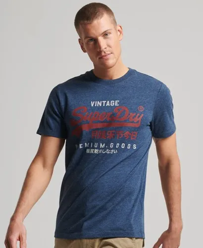 Superdry Men's Vintage Logo Americana T-Shirt Blue / Black Blue Marl