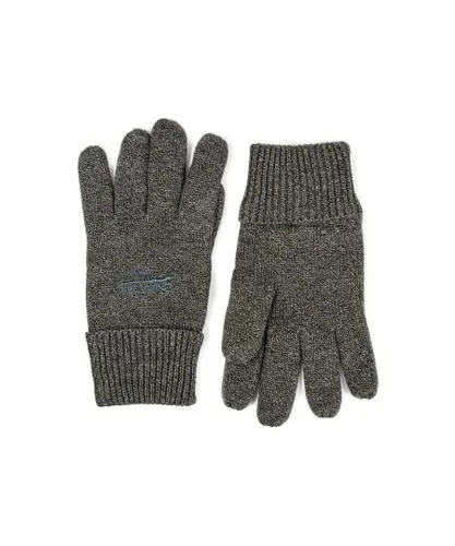 Superdry Mens Vintage Logo Classic Gloves - Green Cotton - One