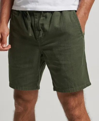 Superdry Men's Vintage Overdyed Shorts Green / Dark Moss