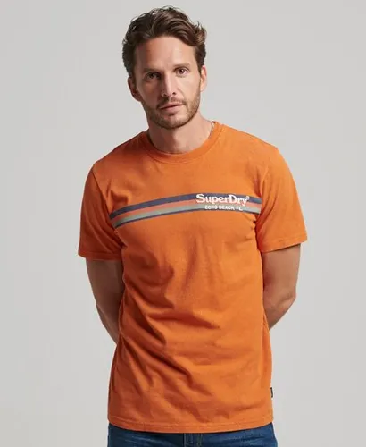 Superdry Men's Vintage Venue T-Shirt Orange / Denim Co Rust Orange