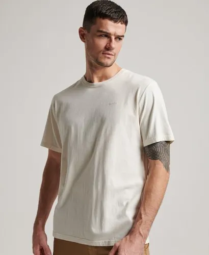 Superdry Men's Vintage Washed T-Shirt Beige / Bone White