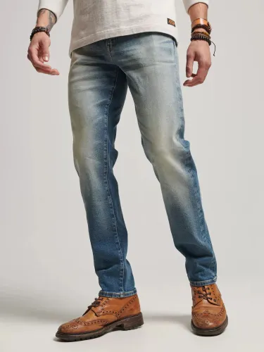 Superdry Merchant Organic Slim Jeans - Light Blue Selvage - Male