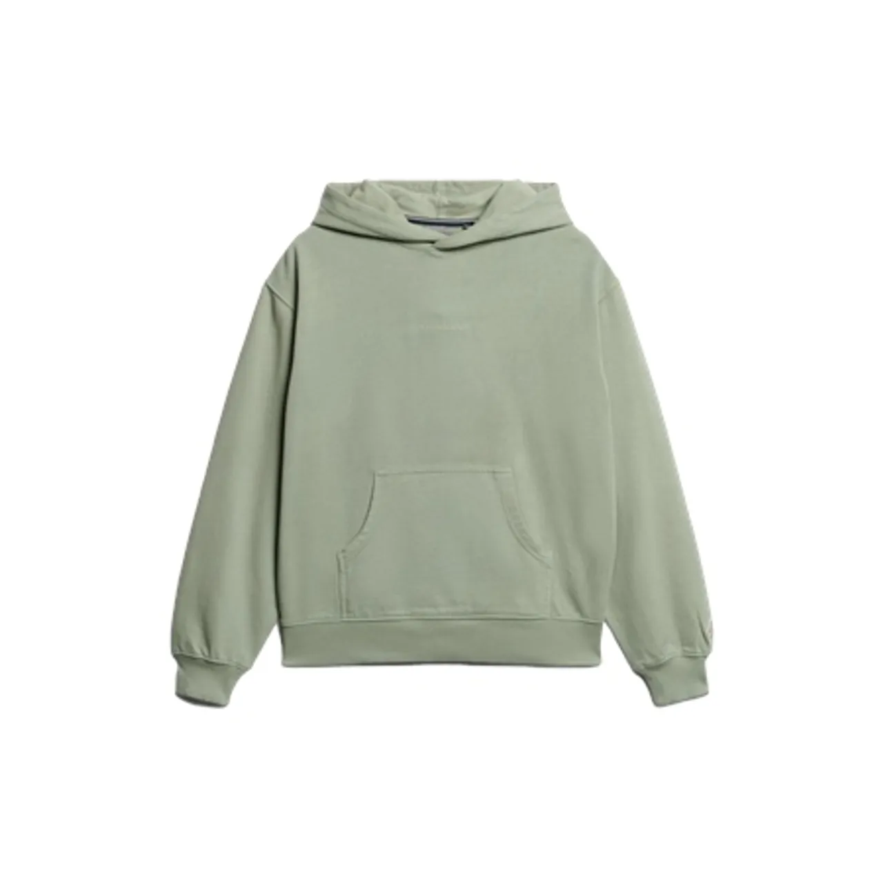 Superdry Micro Logo Embroidered Boxy Hoody - Light Jade Green