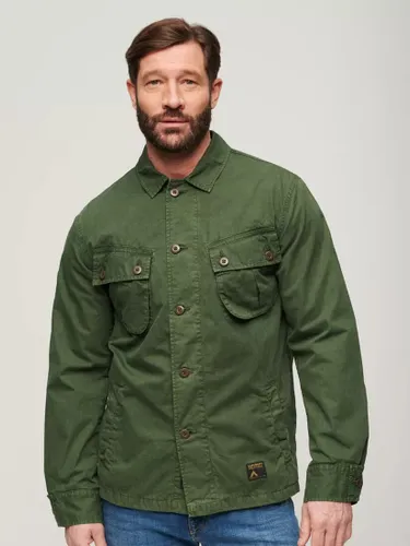 Superdry Military Overshirt Jacket - Army Green - Male