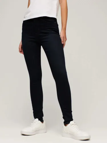 Superdry Organic Cotton High Rise Skinny Denim Jeans, Black - Black - Female