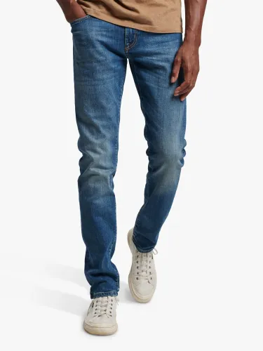 Superdry Organic Cotton Slim Jeans - Mercer Mid Blue - Male
