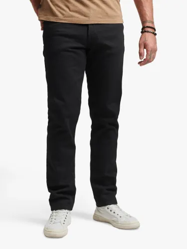 Superdry Organic Cotton Slim Straight Jeans - Venom Washed Black - Male