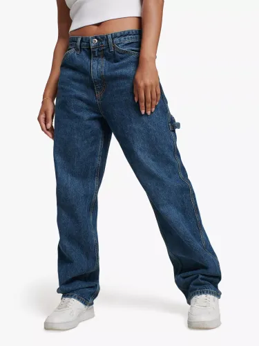 Superdry Organic Cotton Vintage Carpenter Jeans - Palms Dark Blue - Female