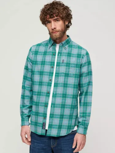 Superdry Organic Cotton Vintage Check Shirt - Teal/Multi - Male