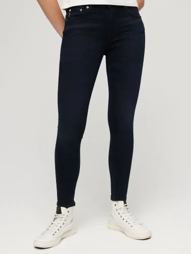 Superdry Organic Cotton Vintage Mid Rise Skinny Jeans - Viper Blue Black - Female