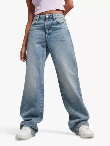 Superdry Organic Cotton Vintage Wide Leg Jeans - Houston Mid Vintage - Female