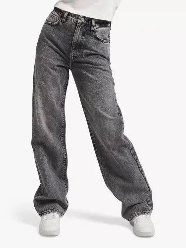 Superdry Organic Cotton Vintage Wide Leg Jeans - Lenox Grey - Female