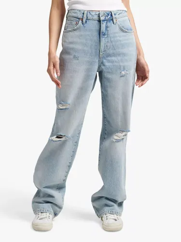 Superdry Organic Vintage Wide Leg Distressed Jeans, Spring Vintage - Spring Vintage - Female