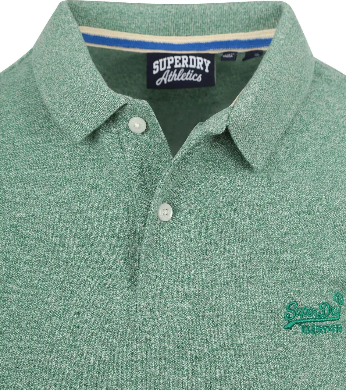 Superdry Piqué Polo Shirt Melange Green